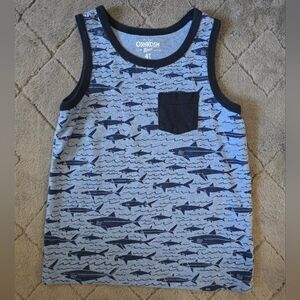 OshKosh B'gosh Navy Shark Pattern Tank Top